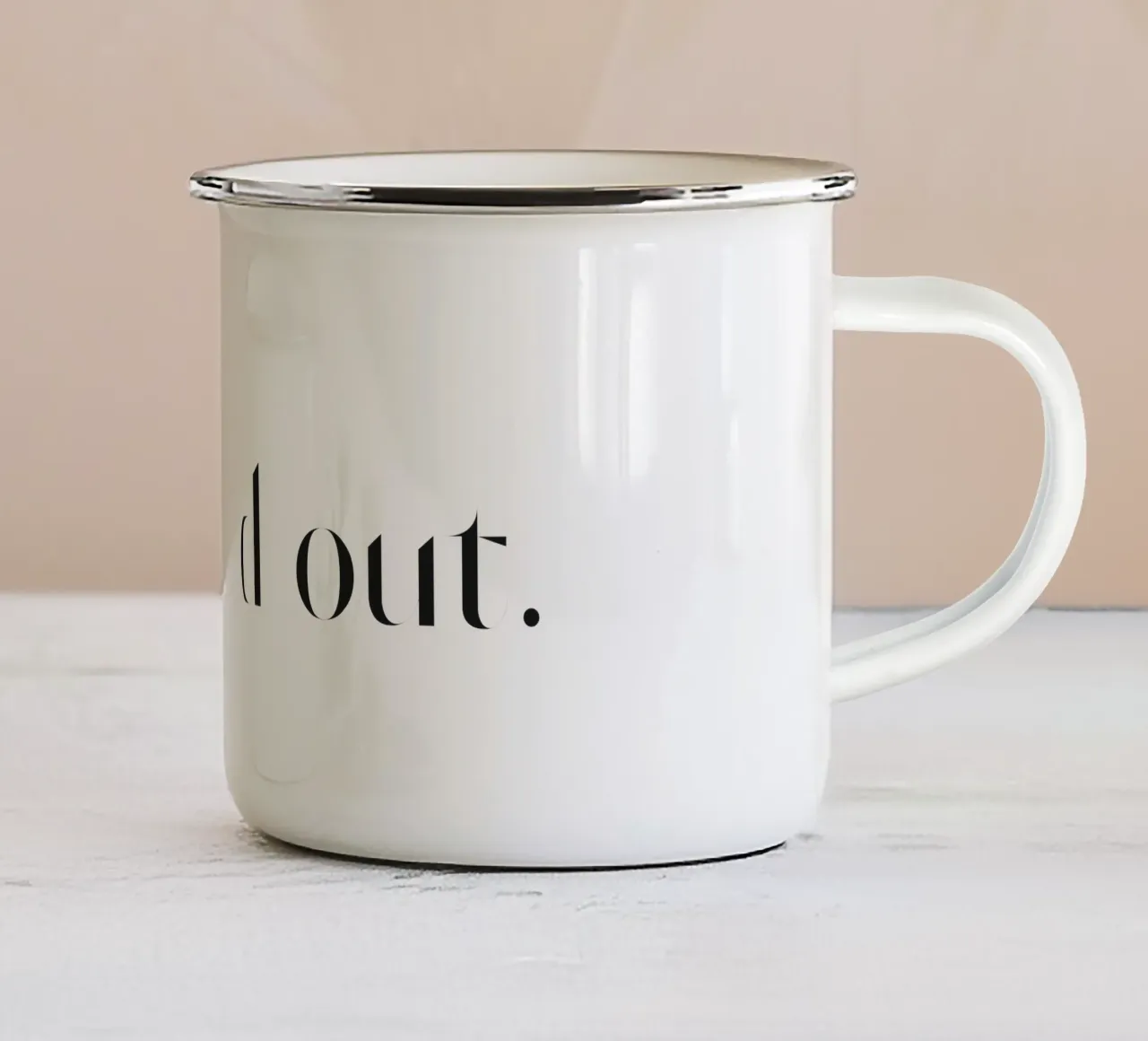 Logged Out taza de esmalte de treechild