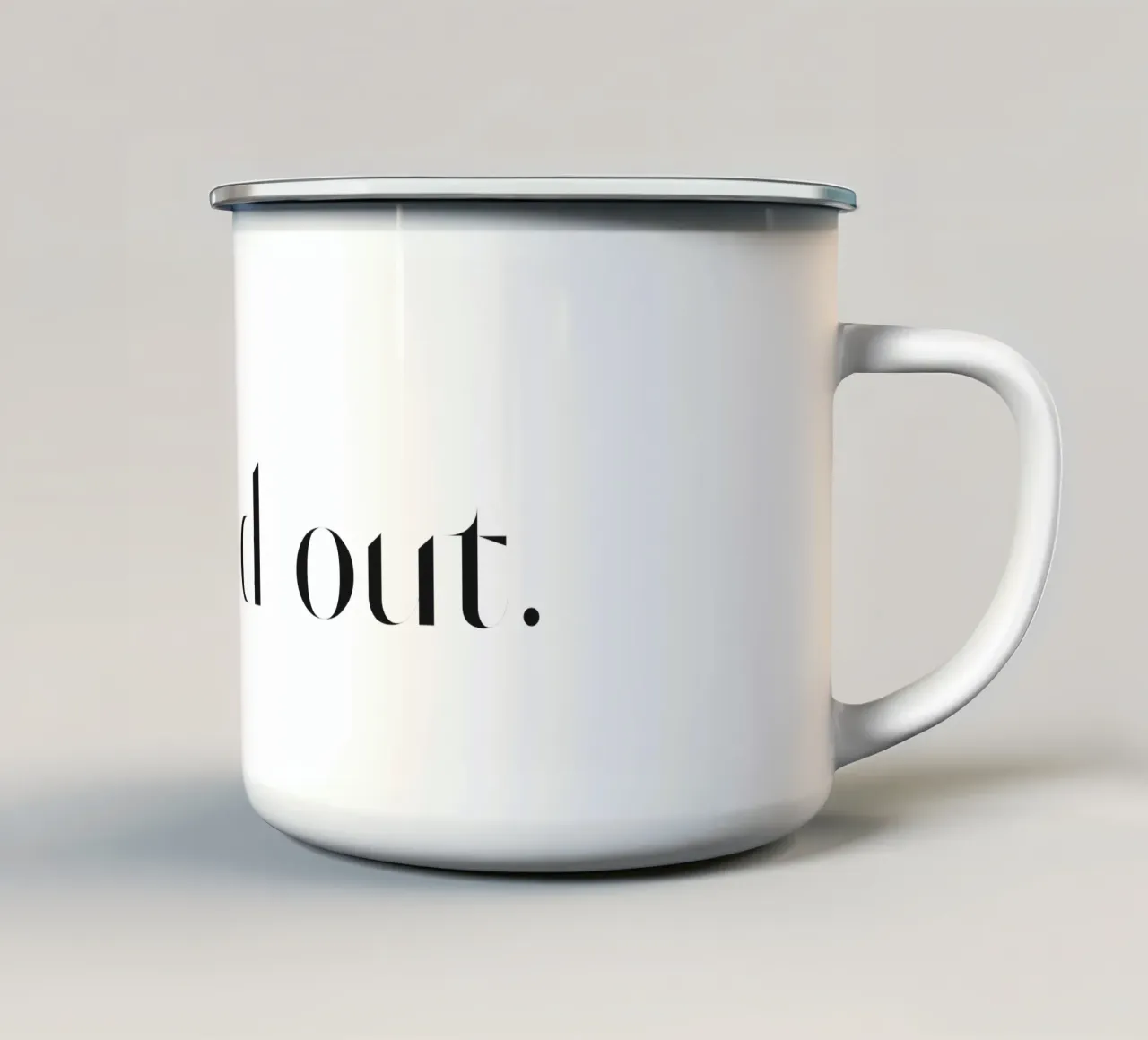 Logged Out taza de esmalte de treechild