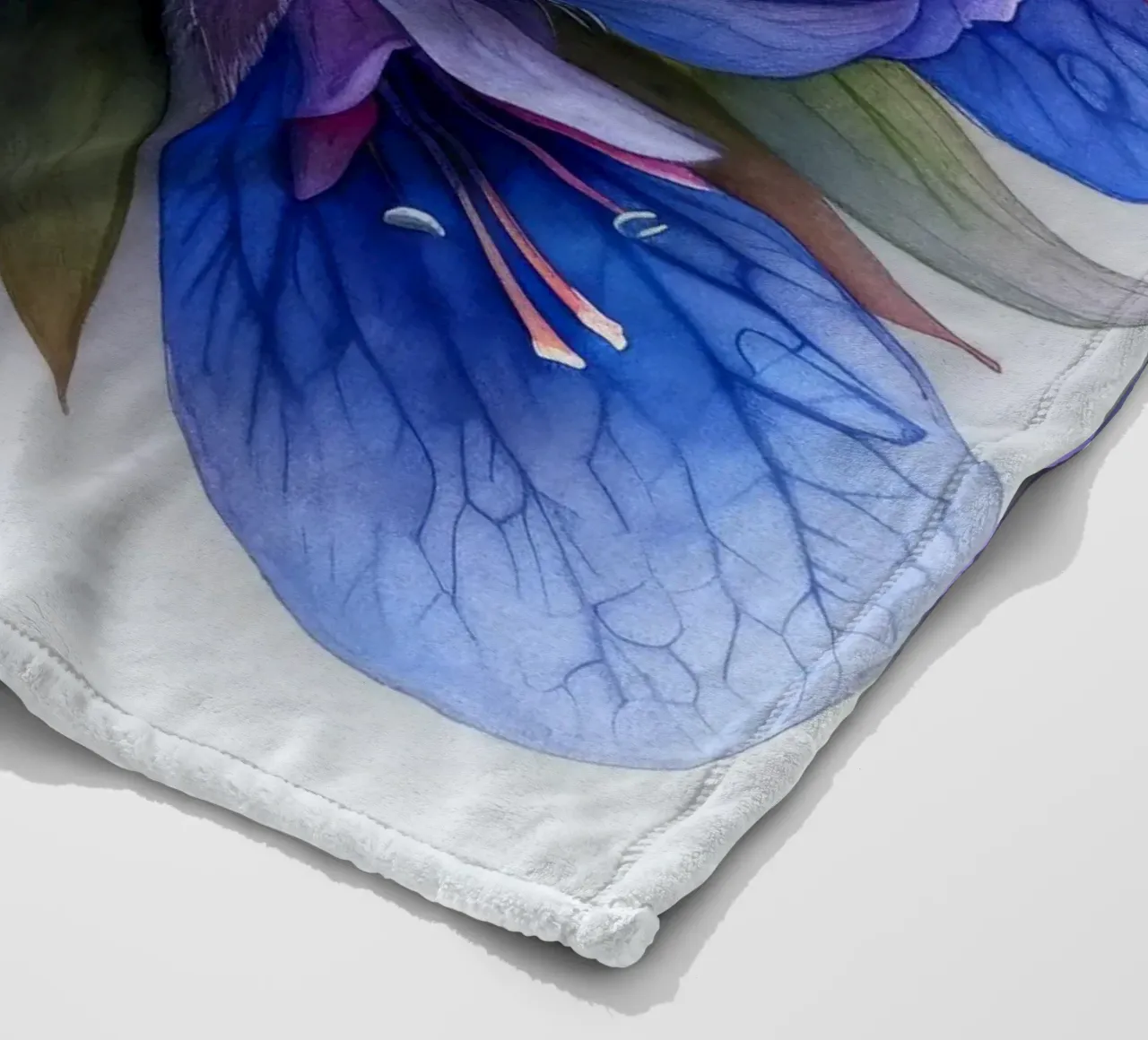 Foamflower 4 fleece blanket by Bold Blooms