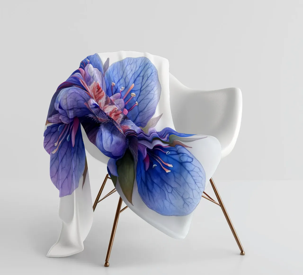 Foamflower 4 fleece blanket by Bold Blooms