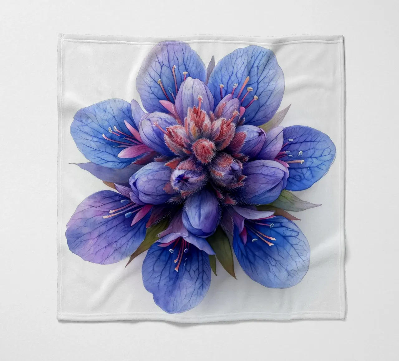 Foamflower 4 fleece blanket by Bold Blooms