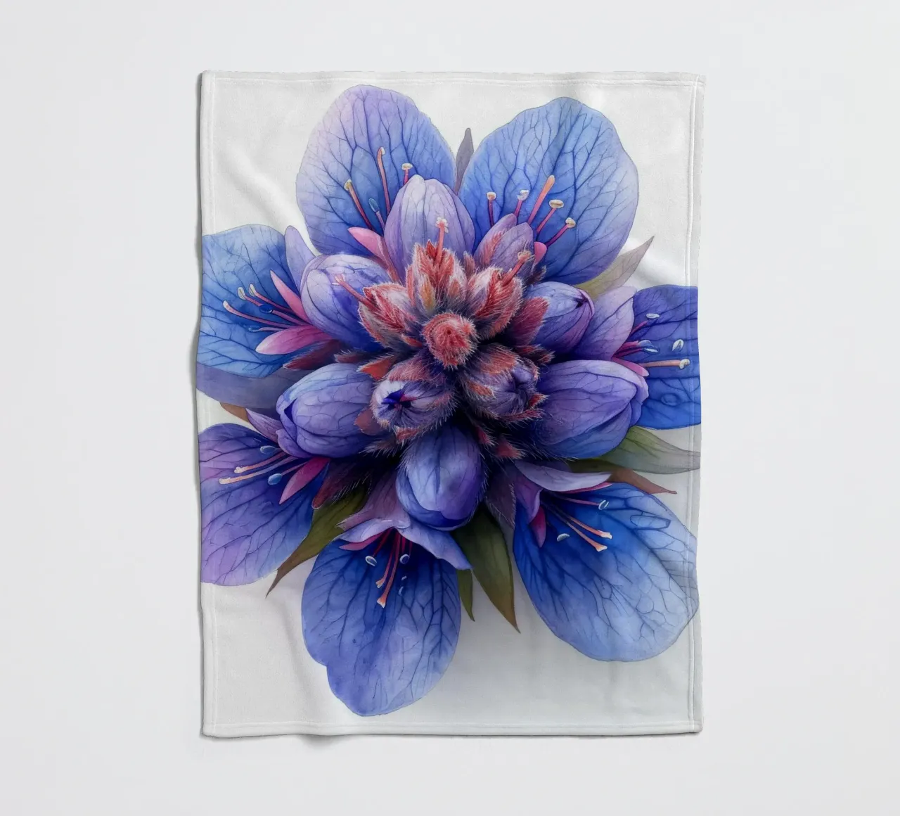 Foamflower 4 fleece blanket by Bold Blooms