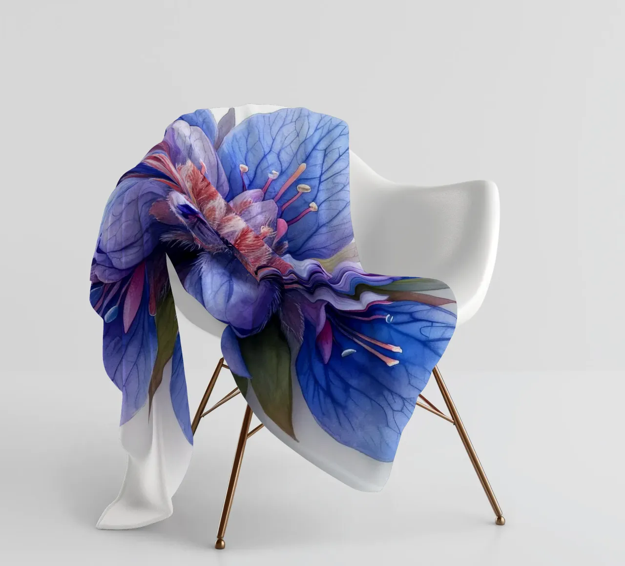 Foamflower 4 fleece blanket by Bold Blooms