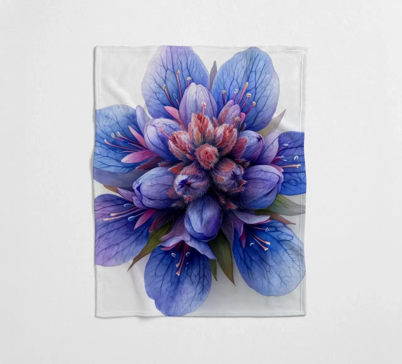 Foamflower 4 fleece blanket by Bold Blooms