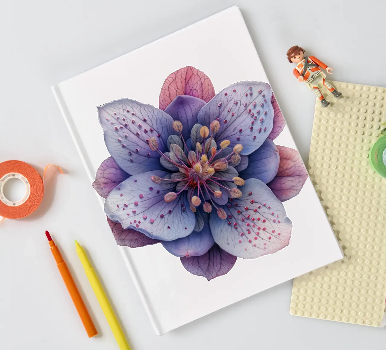 Foamflower 1 notebook by Bold Blooms