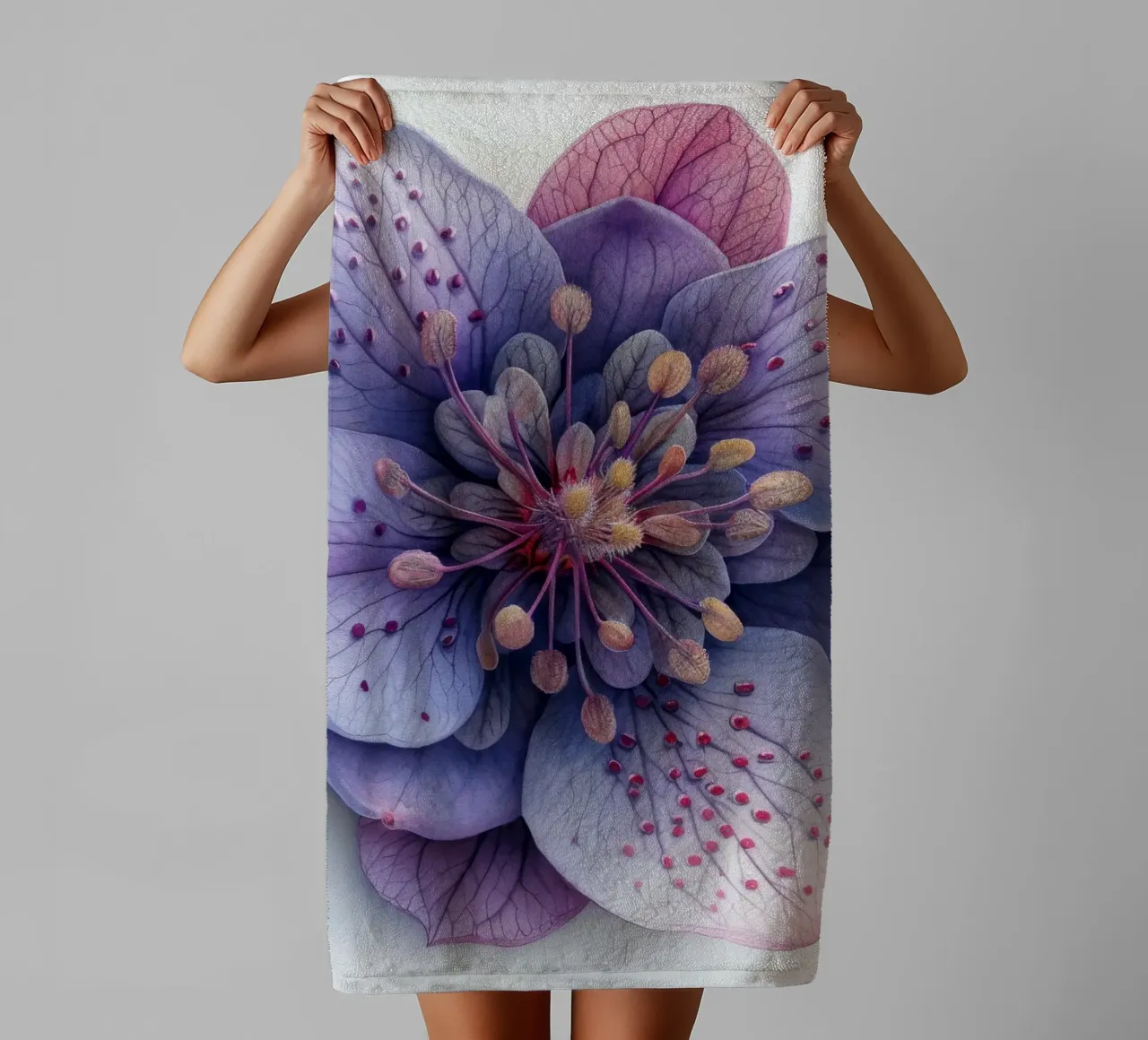 Foamflower 1 towel by Bold Blooms