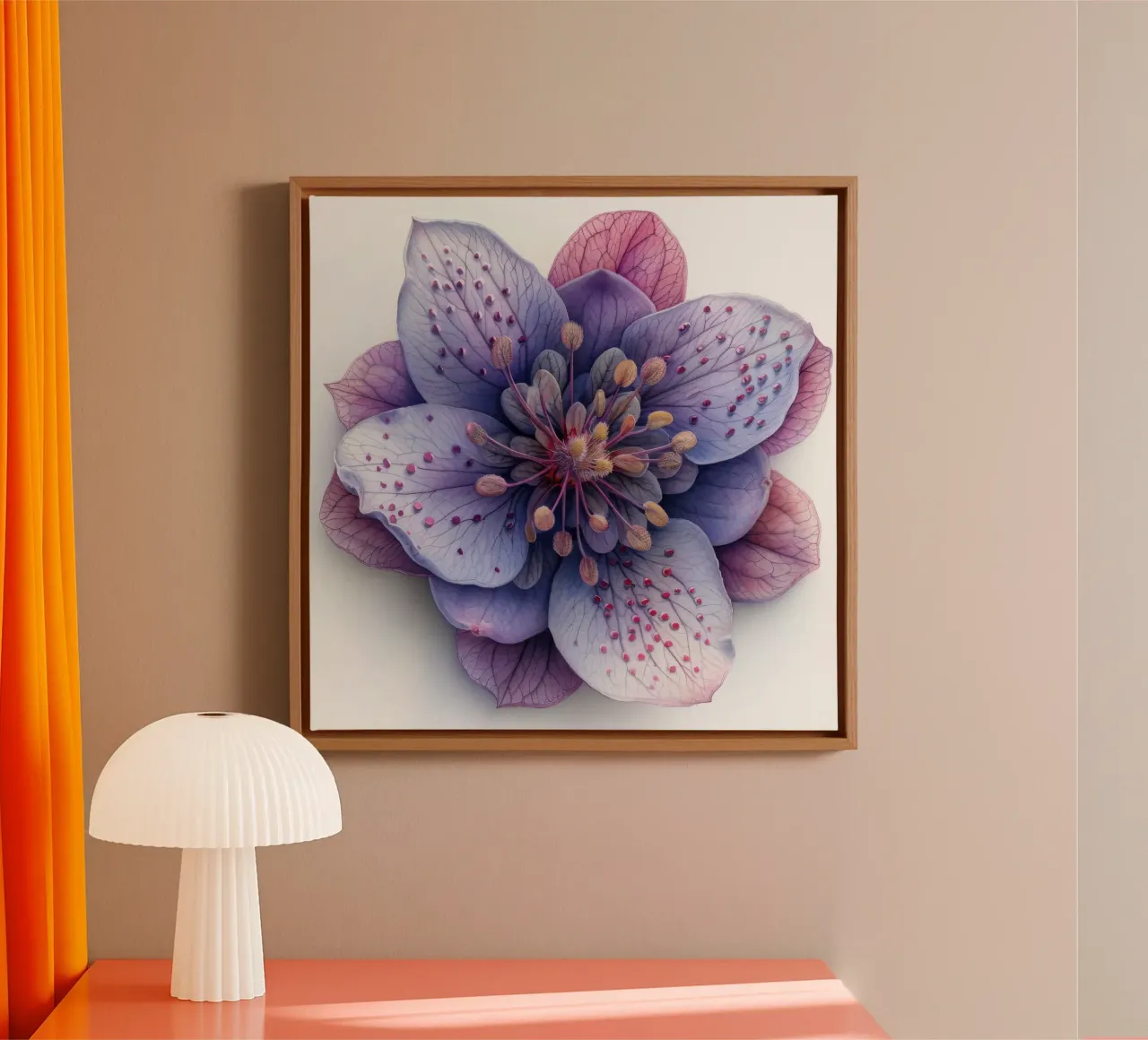 Fiore di schiuma 1 tela con Cornice a cassetta da Bold Blooms