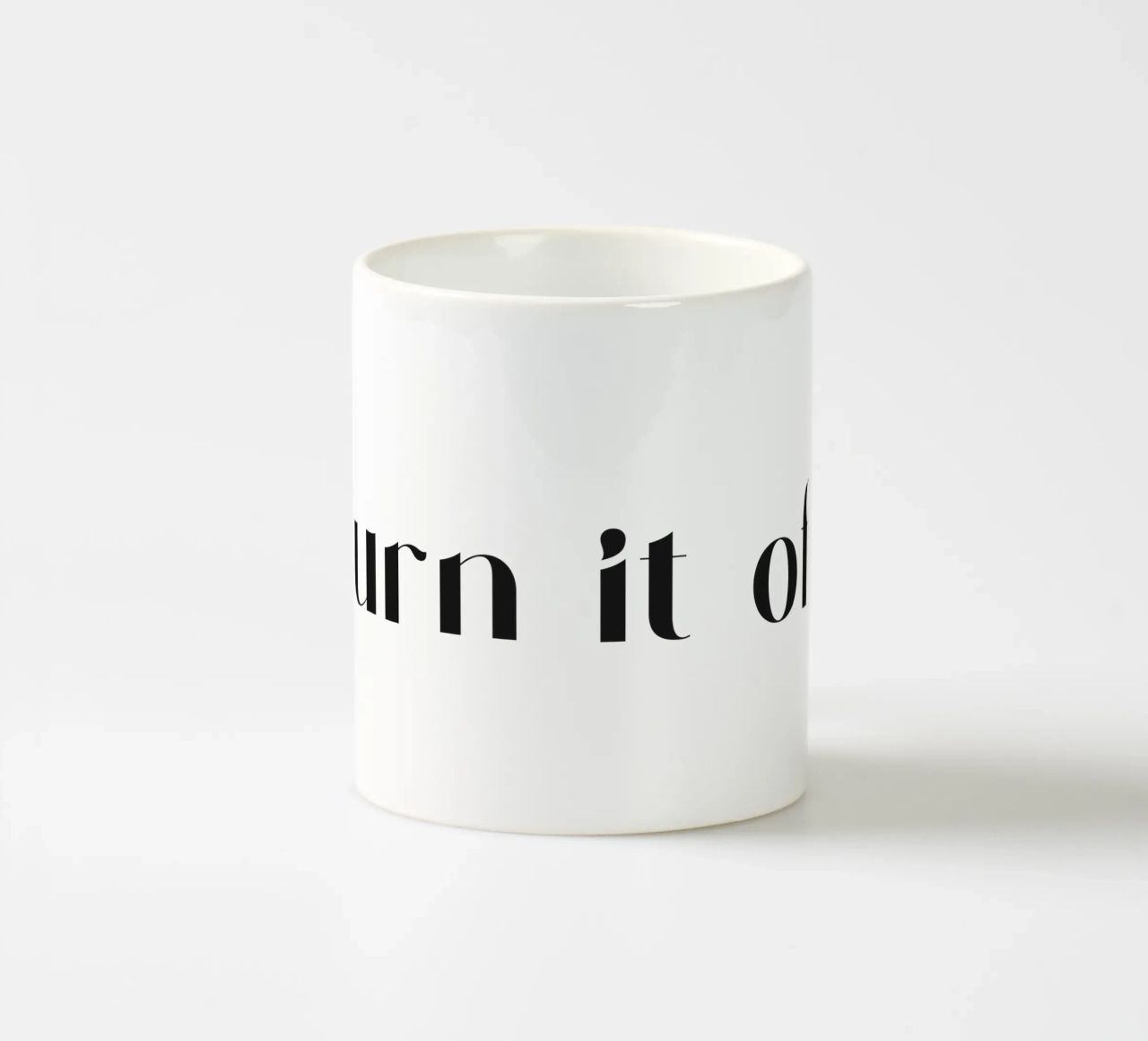 Turn It Off tazza in ceramica da treechild