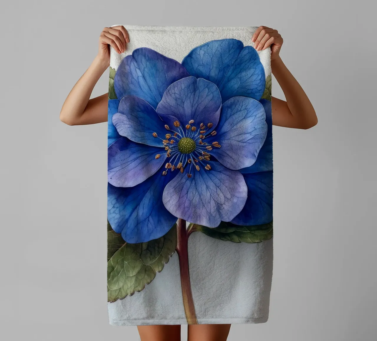 Fiore Forget Me Not 2 asciugamano da bagno da Bold Blooms