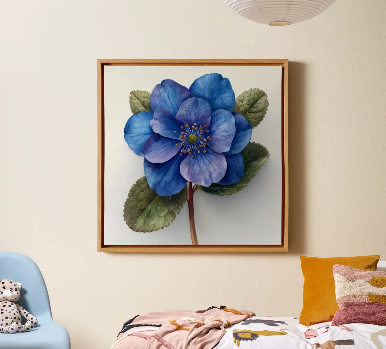 Fiore Forget Me Not 2 tela con Cornice a cassetta da Bold Blooms