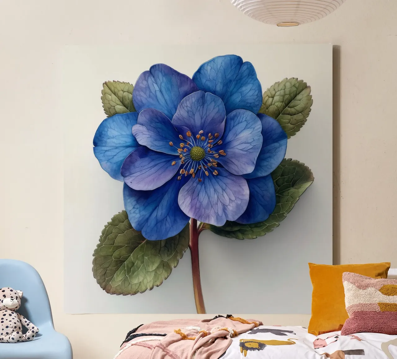 Fiore Forget Me Not 2 tela con Cornice a cassetta da Bold Blooms