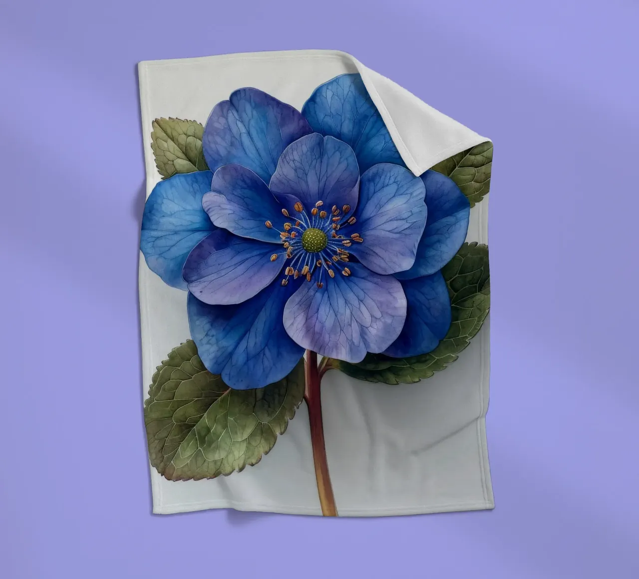 Fiore Forget Me Not 2 coperta in pile da Bold Blooms