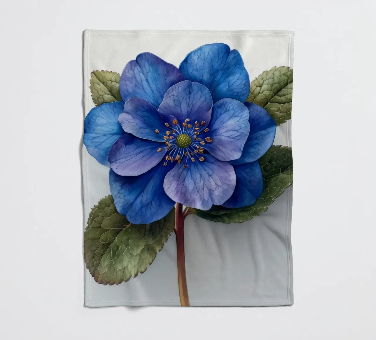 Fiore Forget Me Not 2 coperta in pile da Bold Blooms