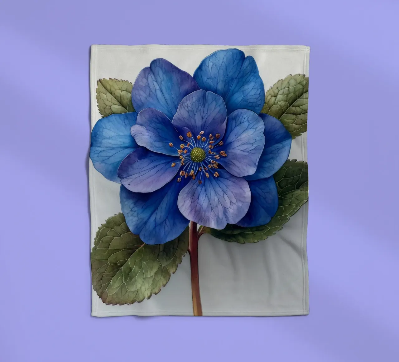 Fiore Forget Me Not 2 coperta in pile da Bold Blooms