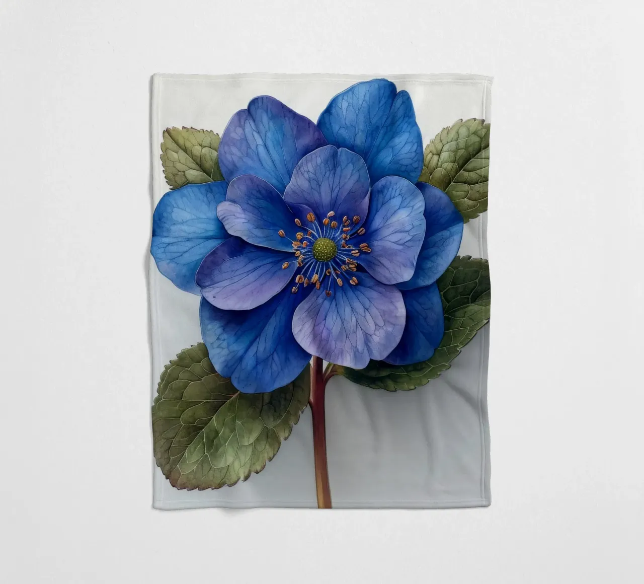 Fiore Forget Me Not 2 coperta in pile da Bold Blooms