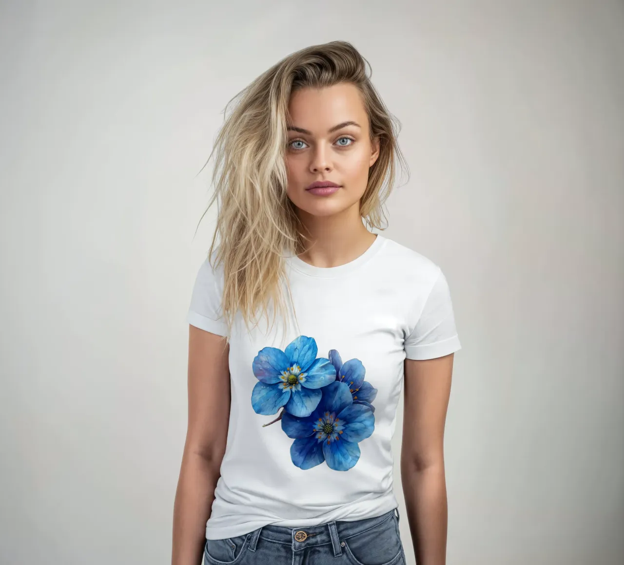 Oubliez-moi la fleur 3 t-shirt ajusté pour femmes de Bold Blooms
