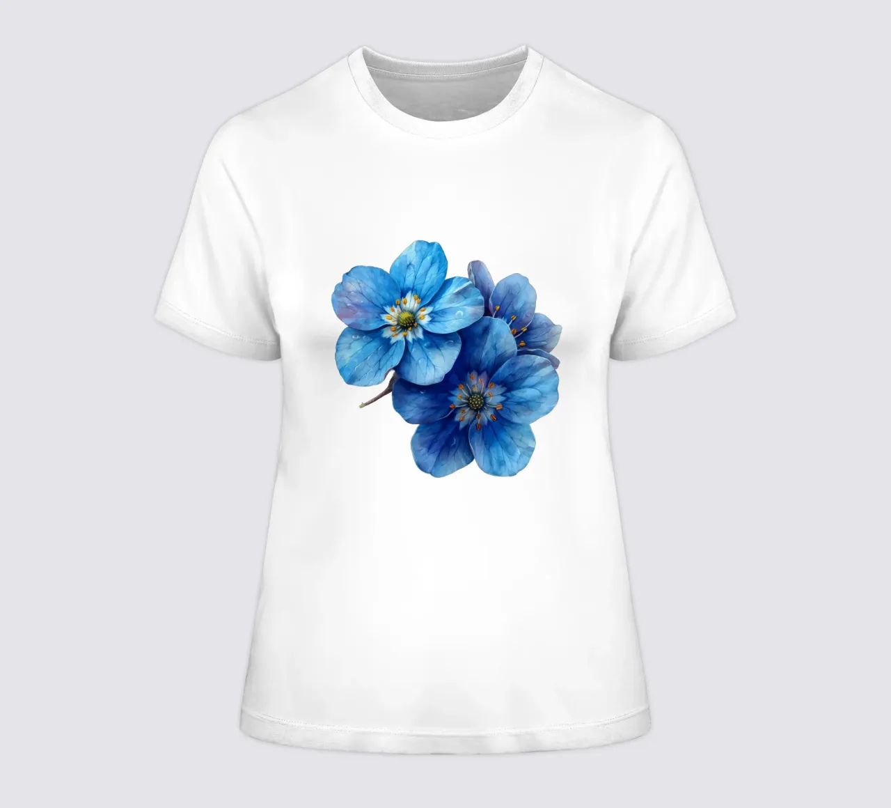 Oubliez-moi la fleur 3 t-shirt ajusté pour femmes de Bold Blooms