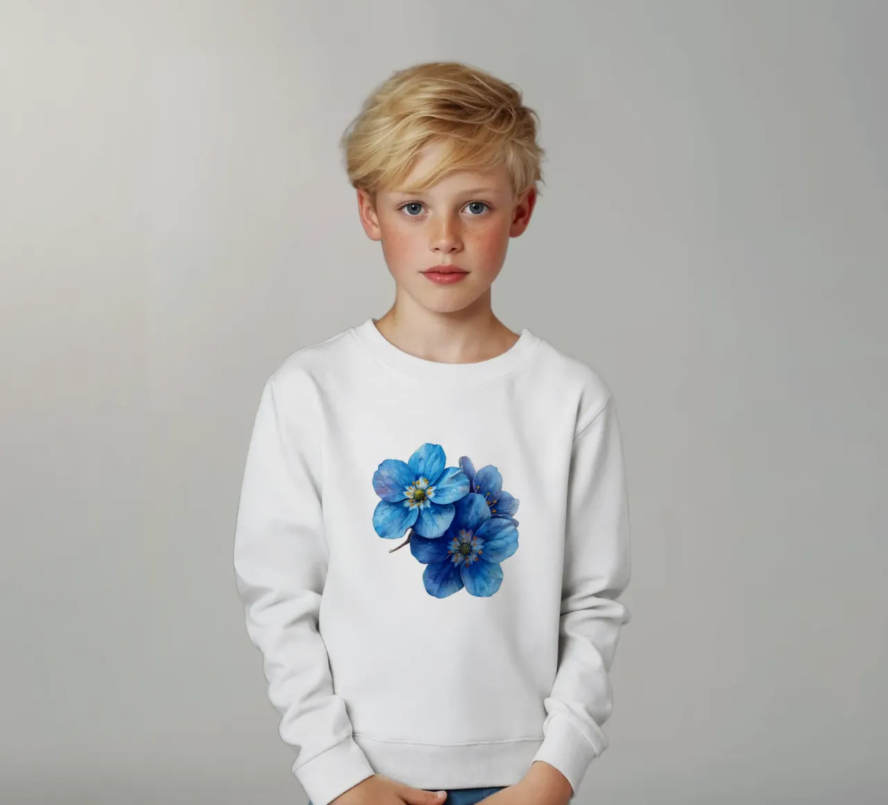 Fiore Forget Me Not 3 felpa bambino da Bold Blooms