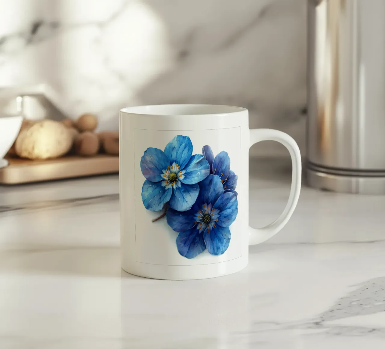 Fiore Forget Me Not 3 tazza in ceramica da Bold Blooms
