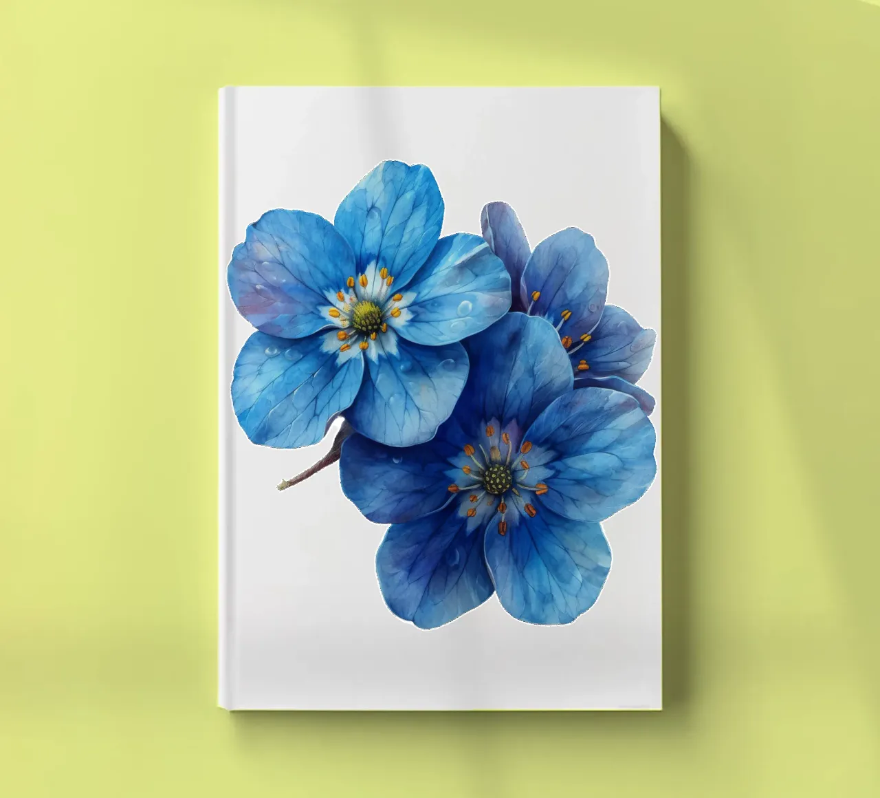 Forget Me Not Flower 3 notebook by Bold Blooms
