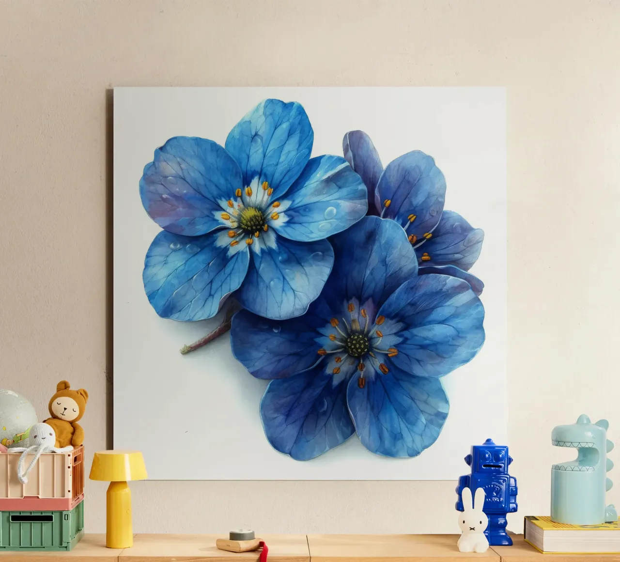 Fiore Forget Me Not 3 alluminio dibond da Bold Blooms