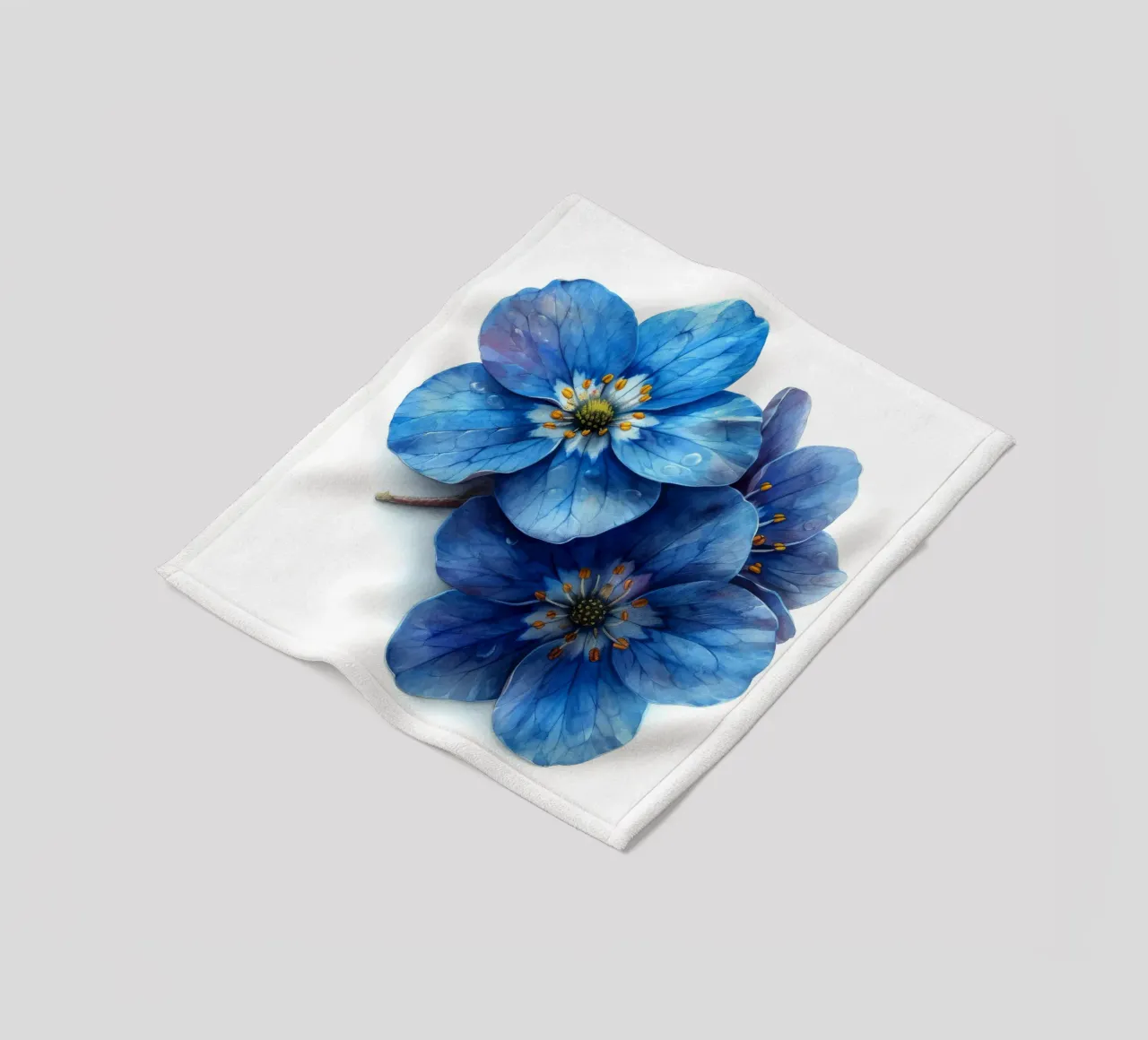 Fiore Forget Me Not 3 coperta in pile da Bold Blooms
