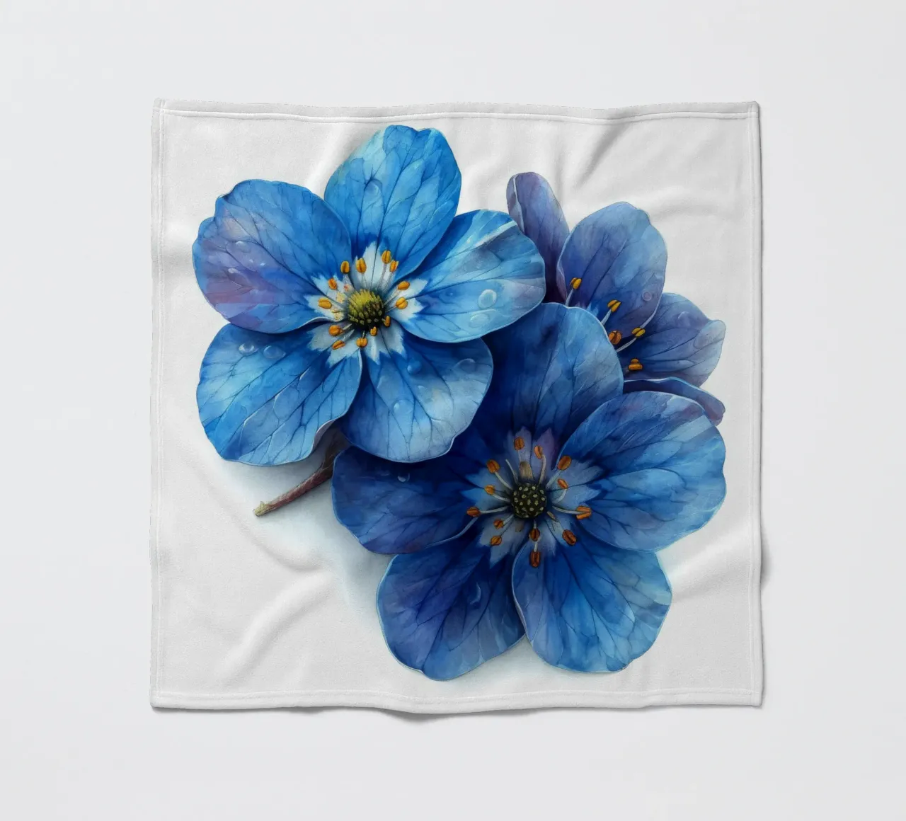 Fiore Forget Me Not 3 coperta in pile da Bold Blooms