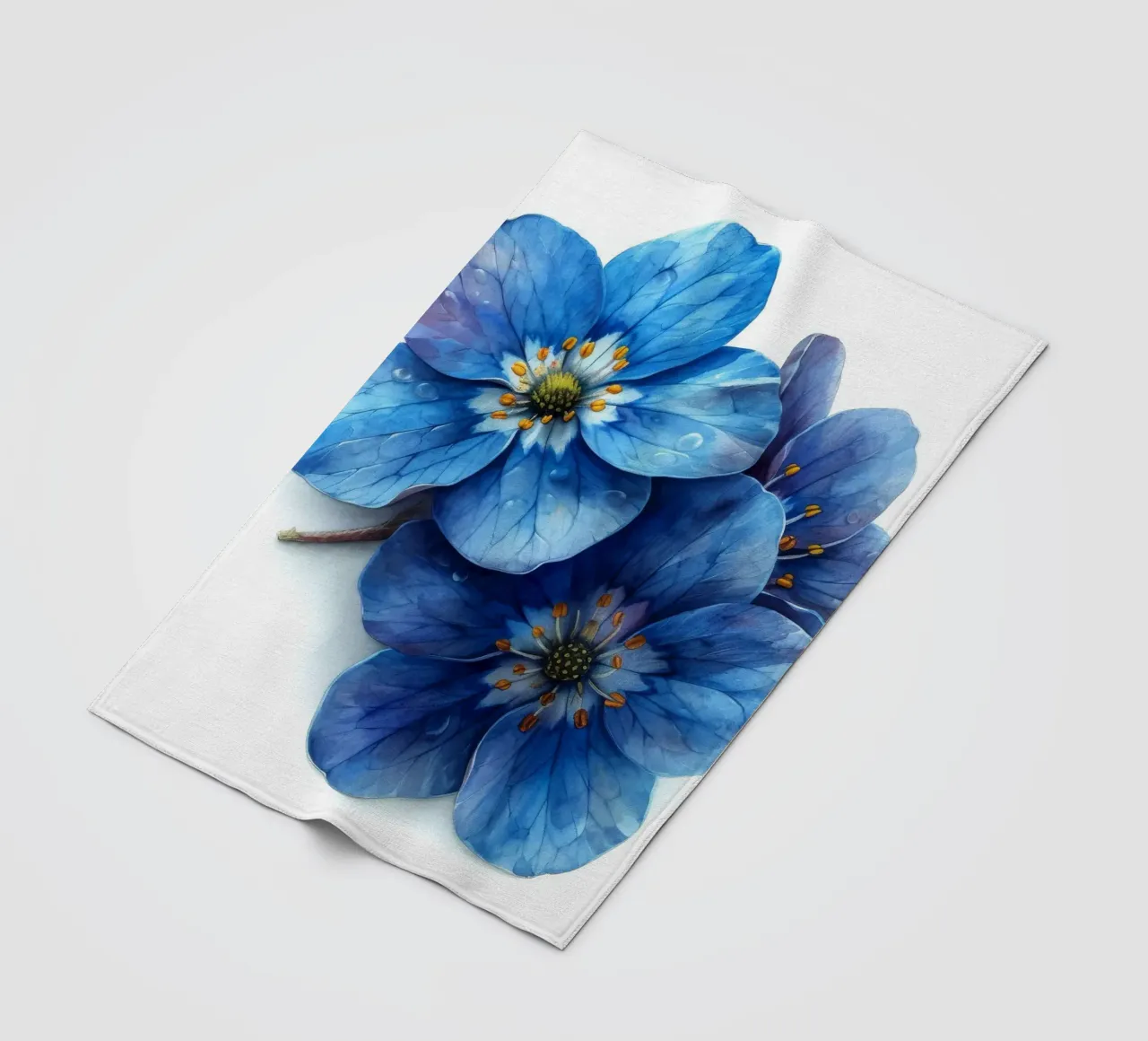 Fiore Forget Me Not 3 coperta in pile da Bold Blooms