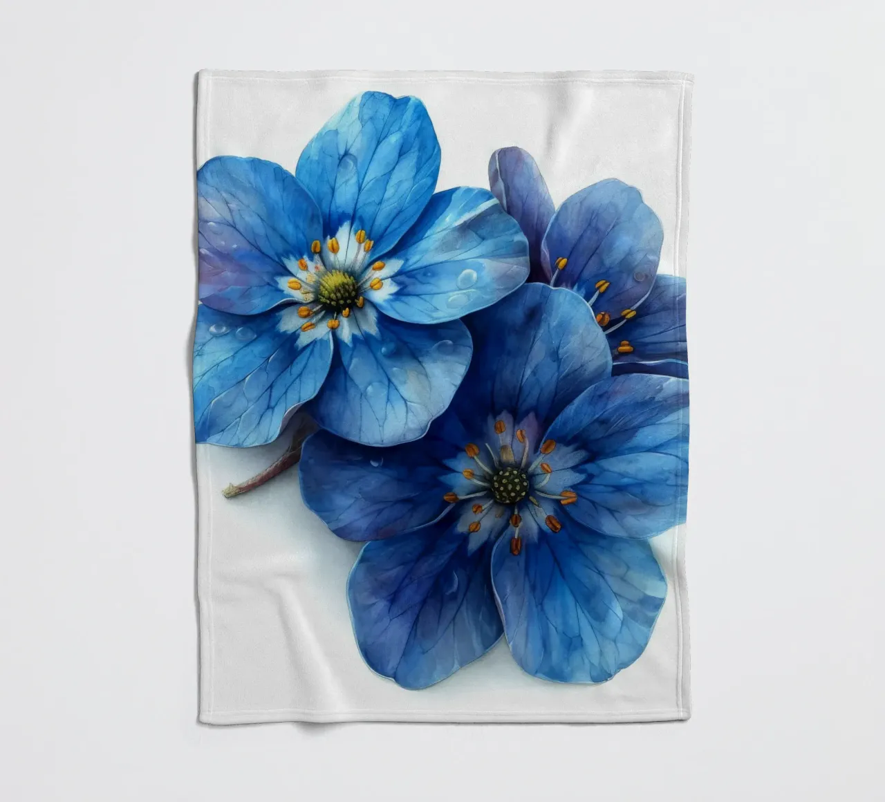 Fiore Forget Me Not 3 coperta in pile da Bold Blooms