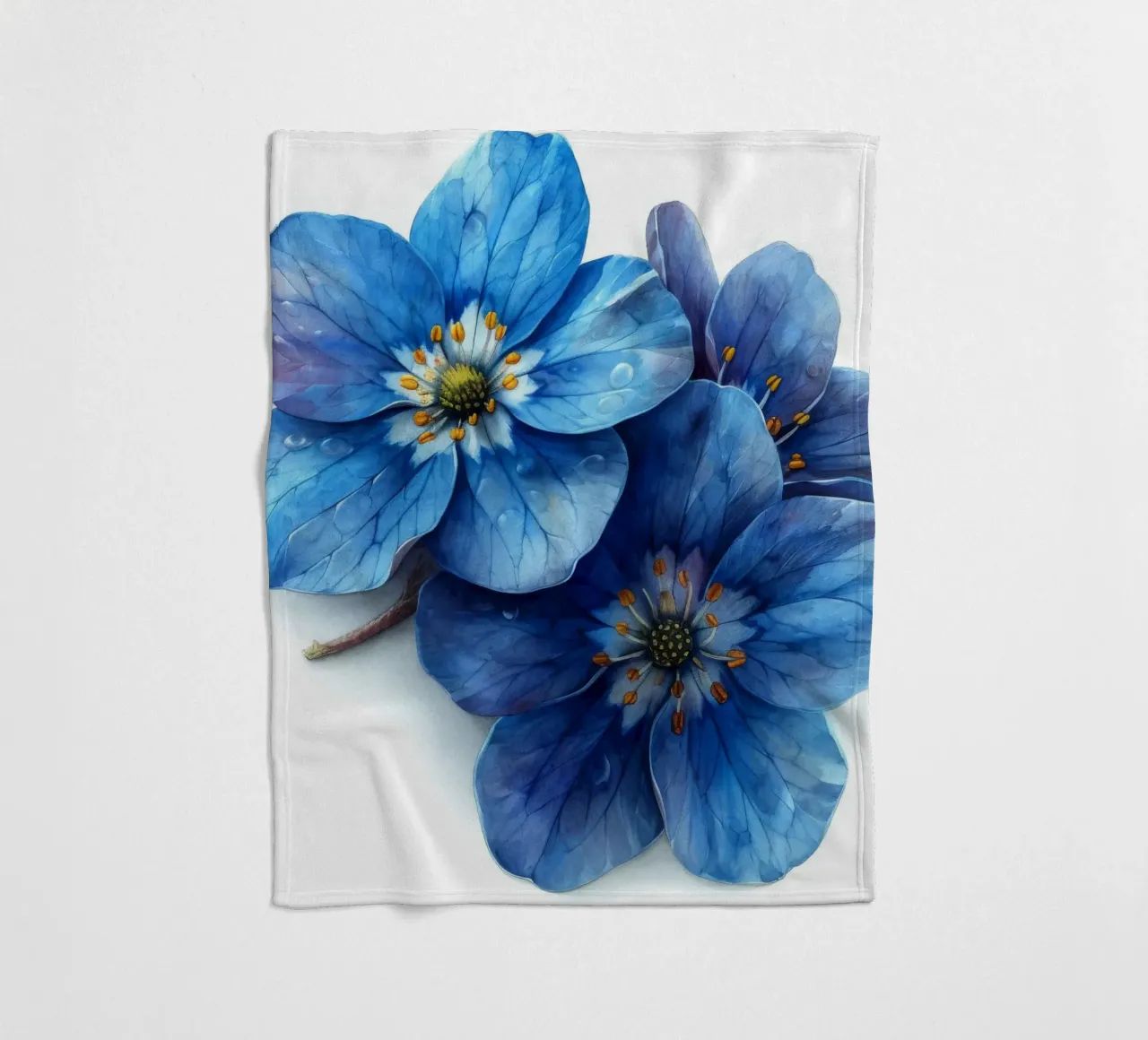 Fiore Forget Me Not 3 coperta in pile da Bold Blooms