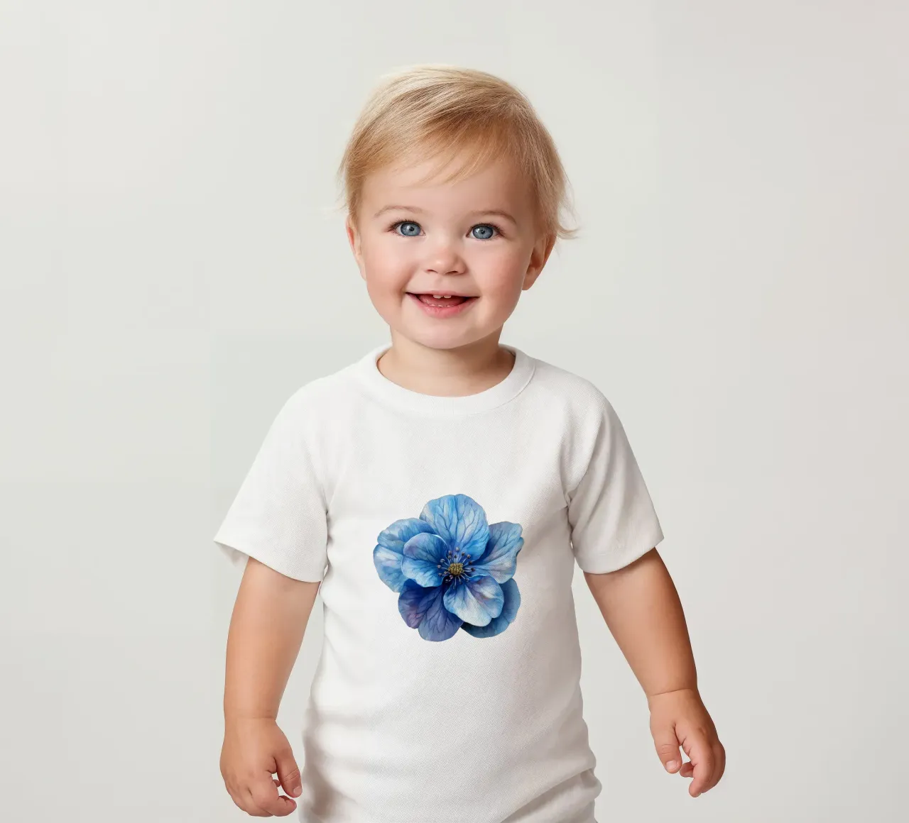 Fiore Forget Me Not 4 maglietta neonato da Bold Blooms