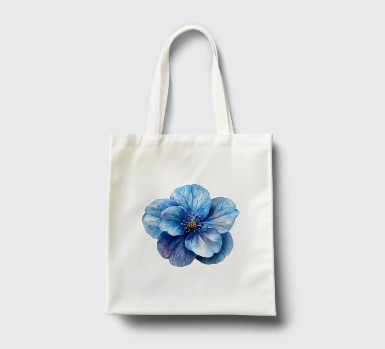 Fiore Forget Me Not 4 borsa in juta da Bold Blooms