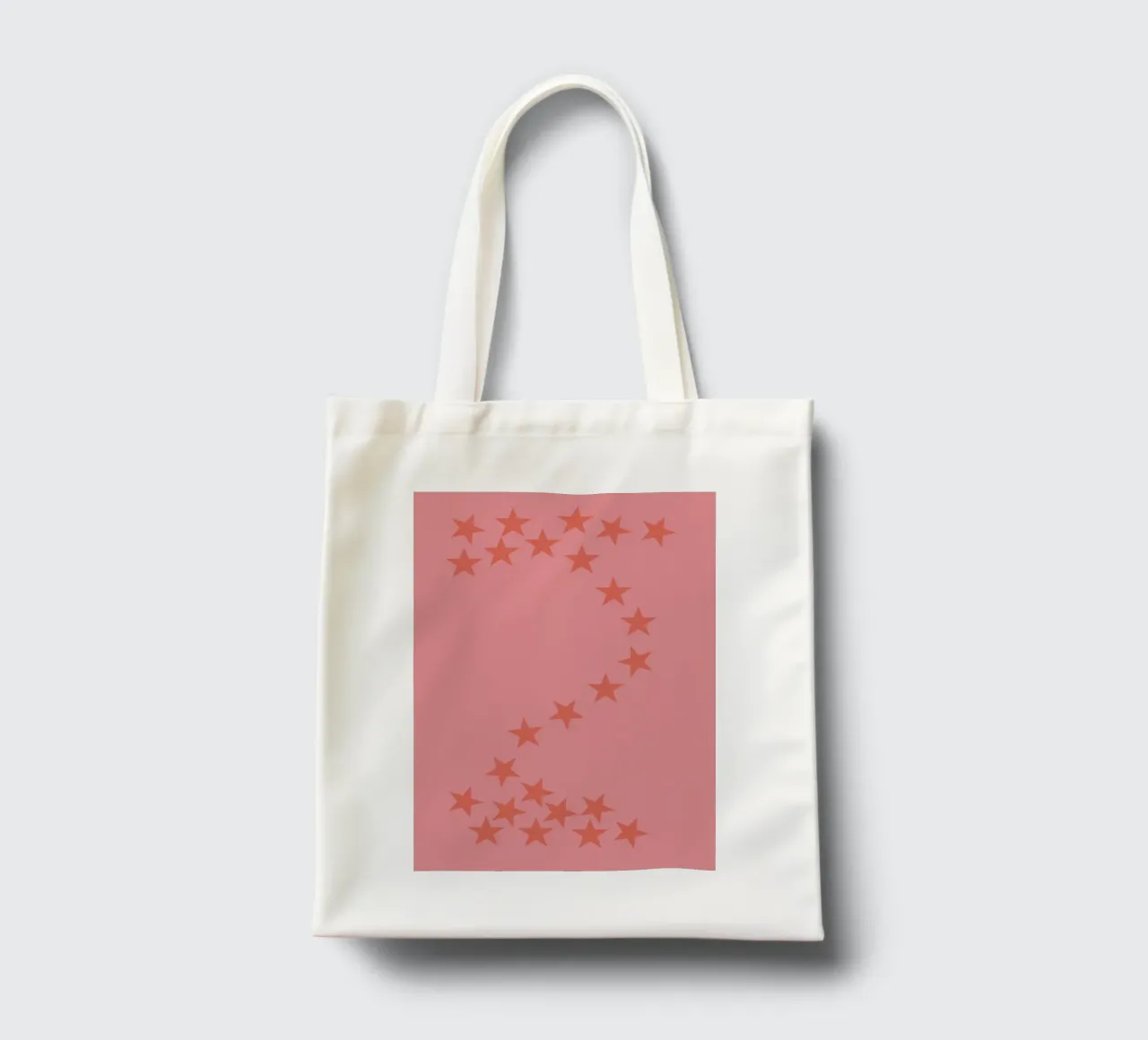 Stelle rosa cadenti borsa in juta da Something for you
