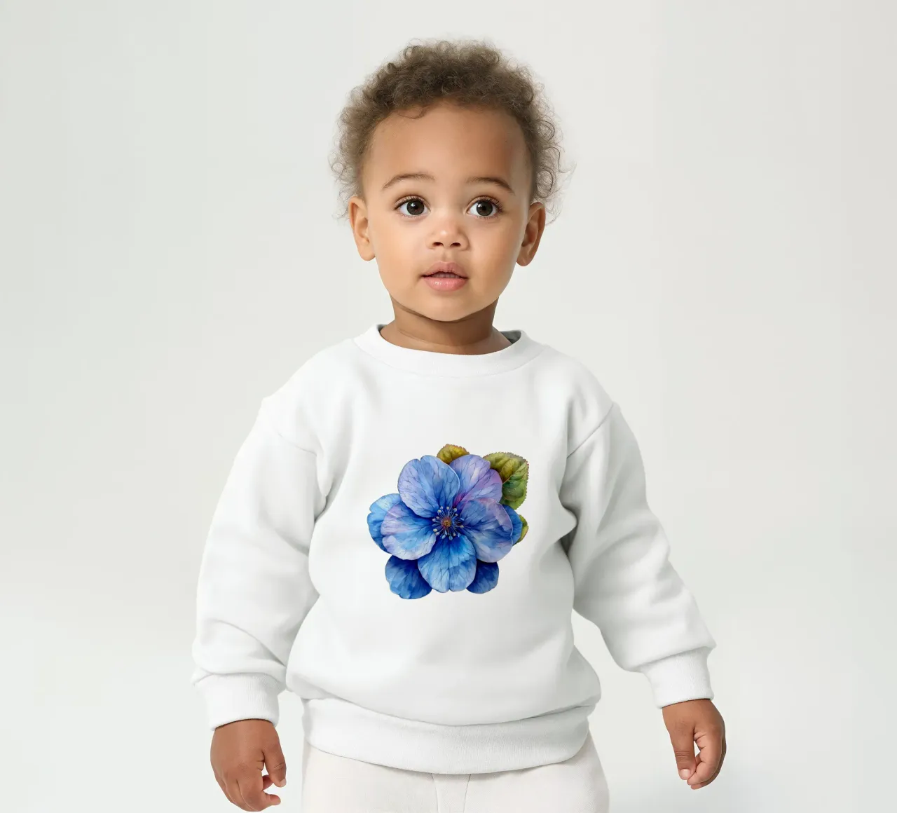 Fiore Forget Me Not 1 felpa neonato da Bold Blooms