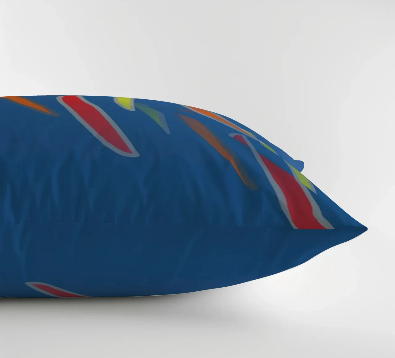 Abstract geometric pattern in blue decorative cushion by Something for you