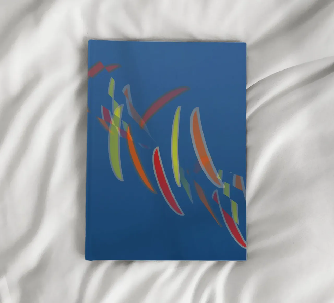 Abstract geometric pattern in blue notebook by Something for you