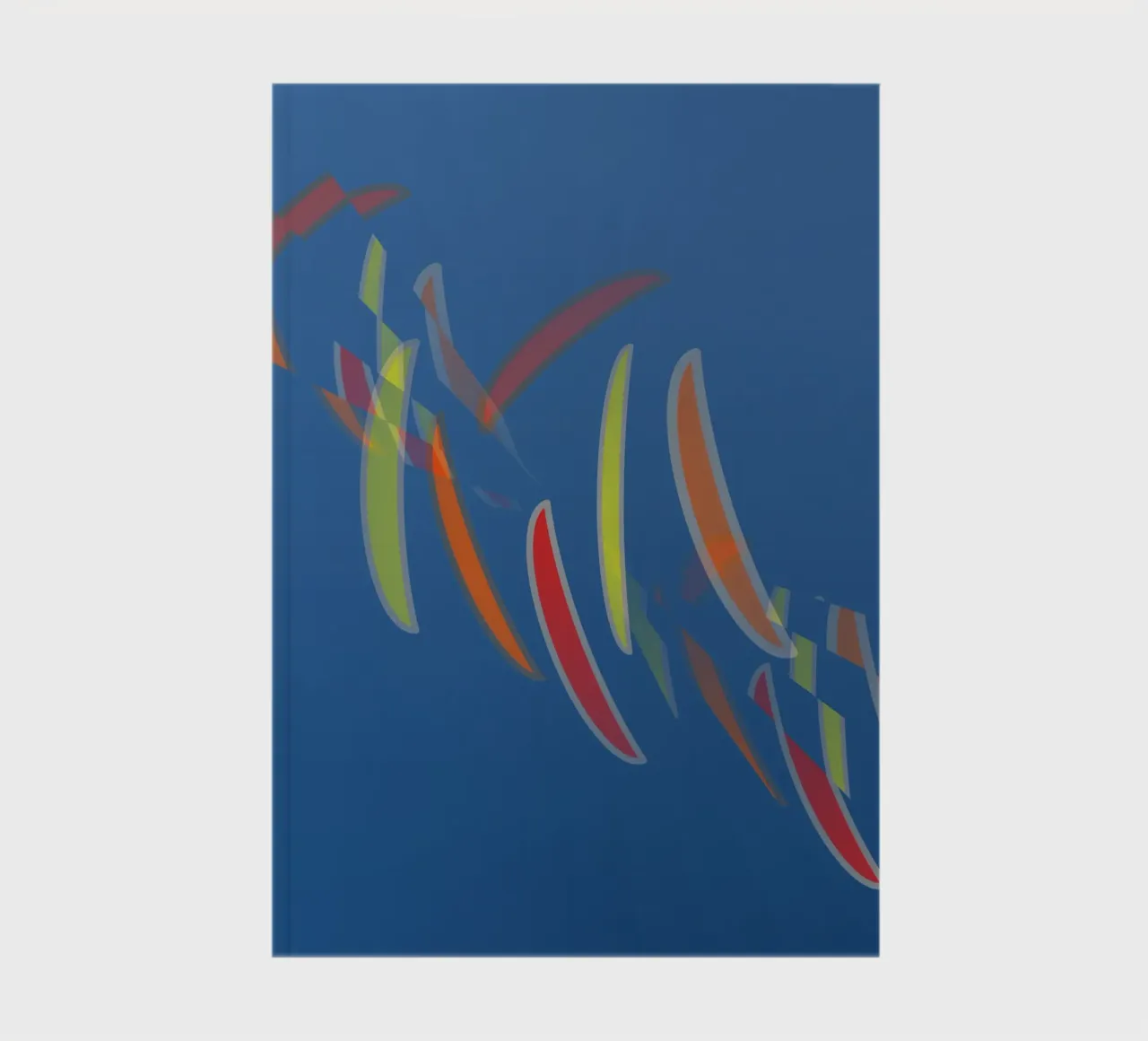 Abstract geometric pattern in blue notebook by Something for you