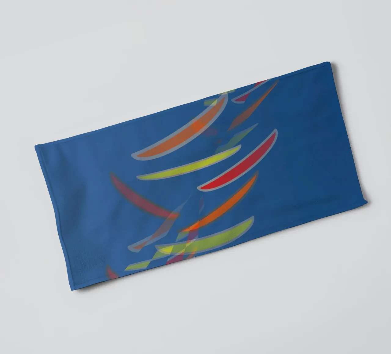 Abstract geometric pattern in blue towel by Something for you