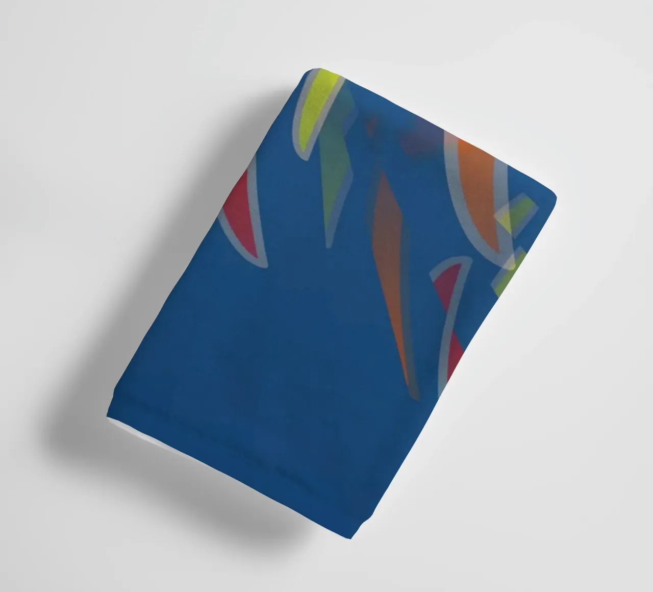 Abstract geometric pattern in blue towel by Something for you