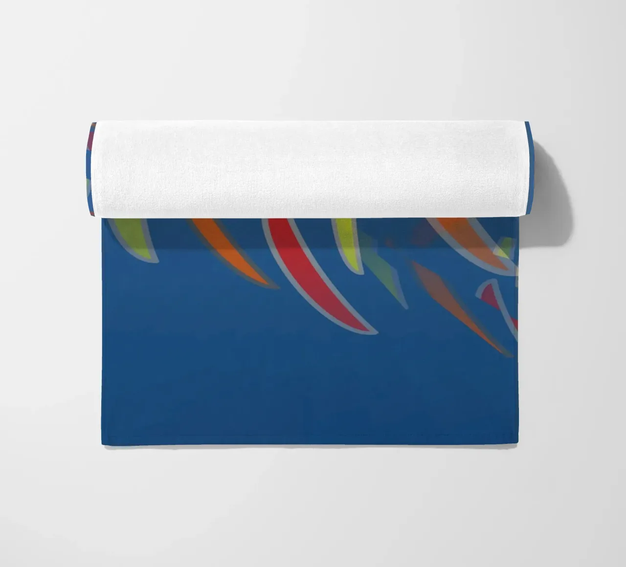 Abstract geometric pattern in blue beach towel by Something for you