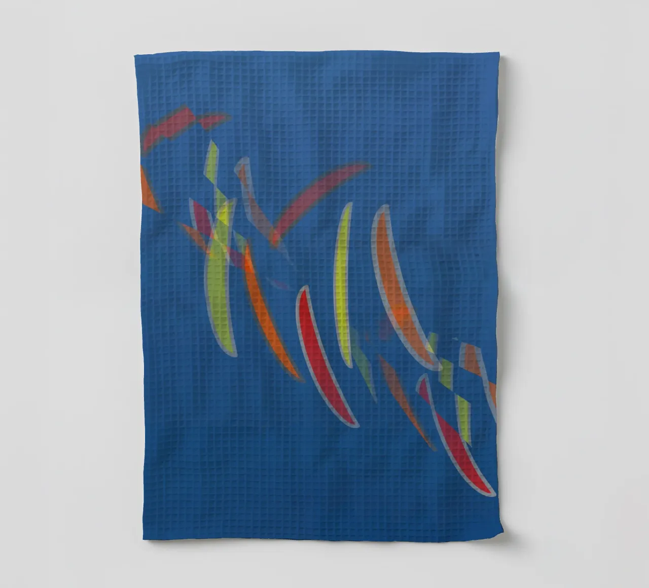 Motivo geometrico astratto in blu canovaccio da cucina da Something for you