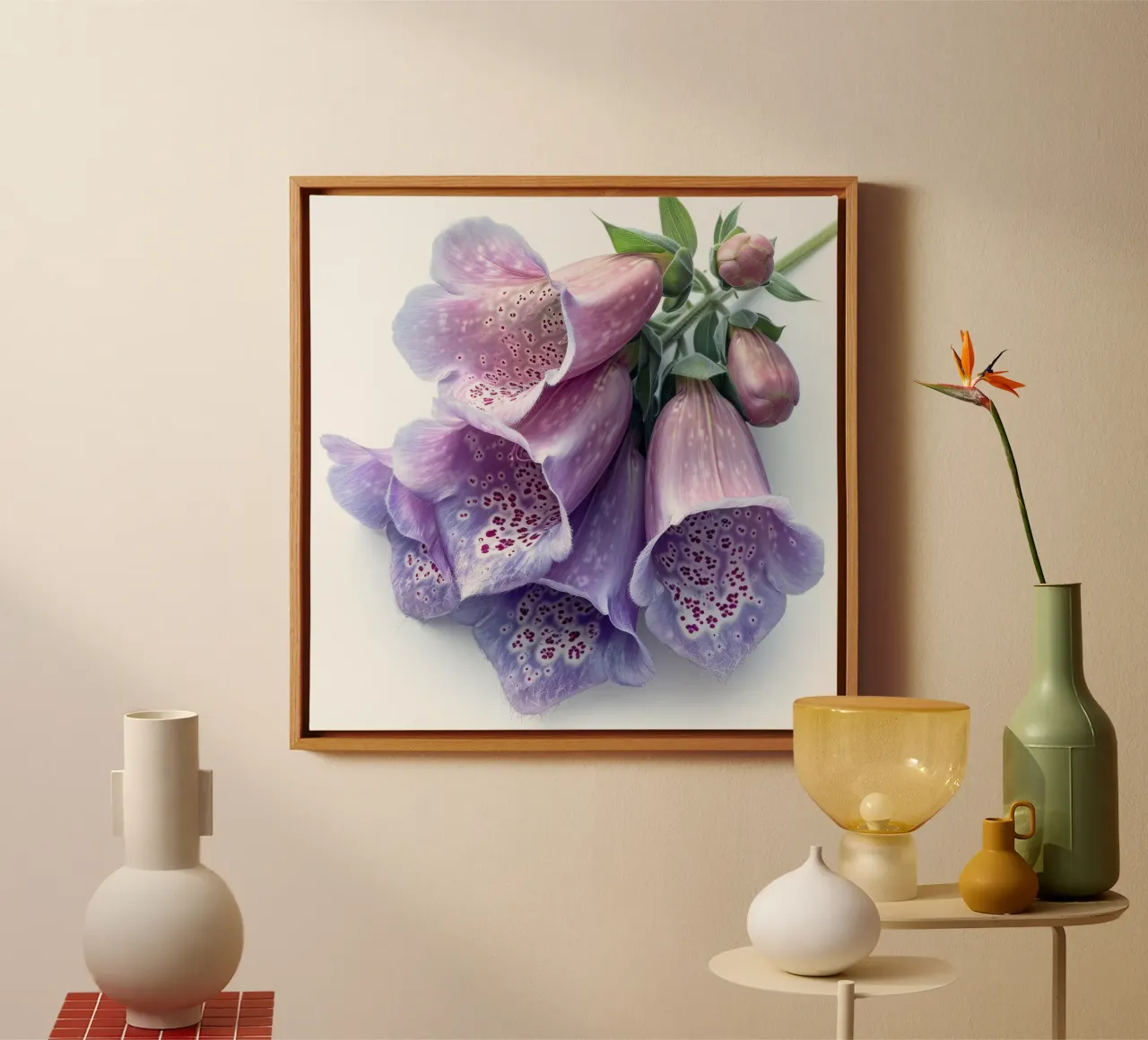 Foxglove Flower 2 canvas by Bold Blooms