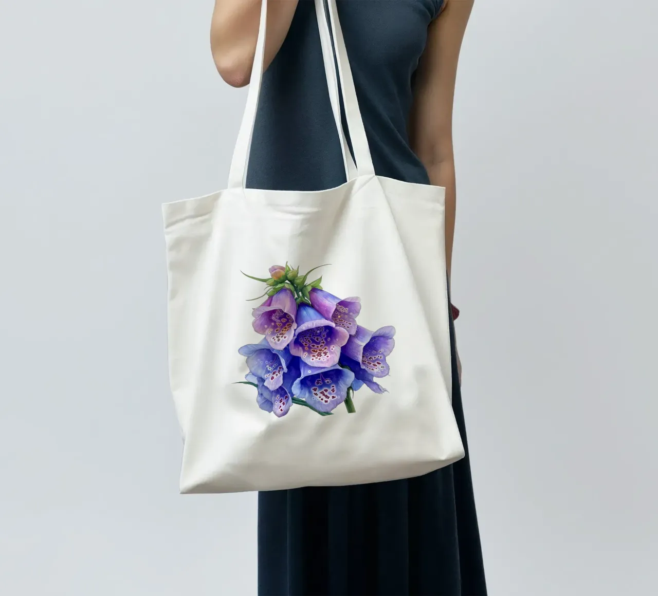 Foxglove Flower 3 tote bag by Bold Blooms