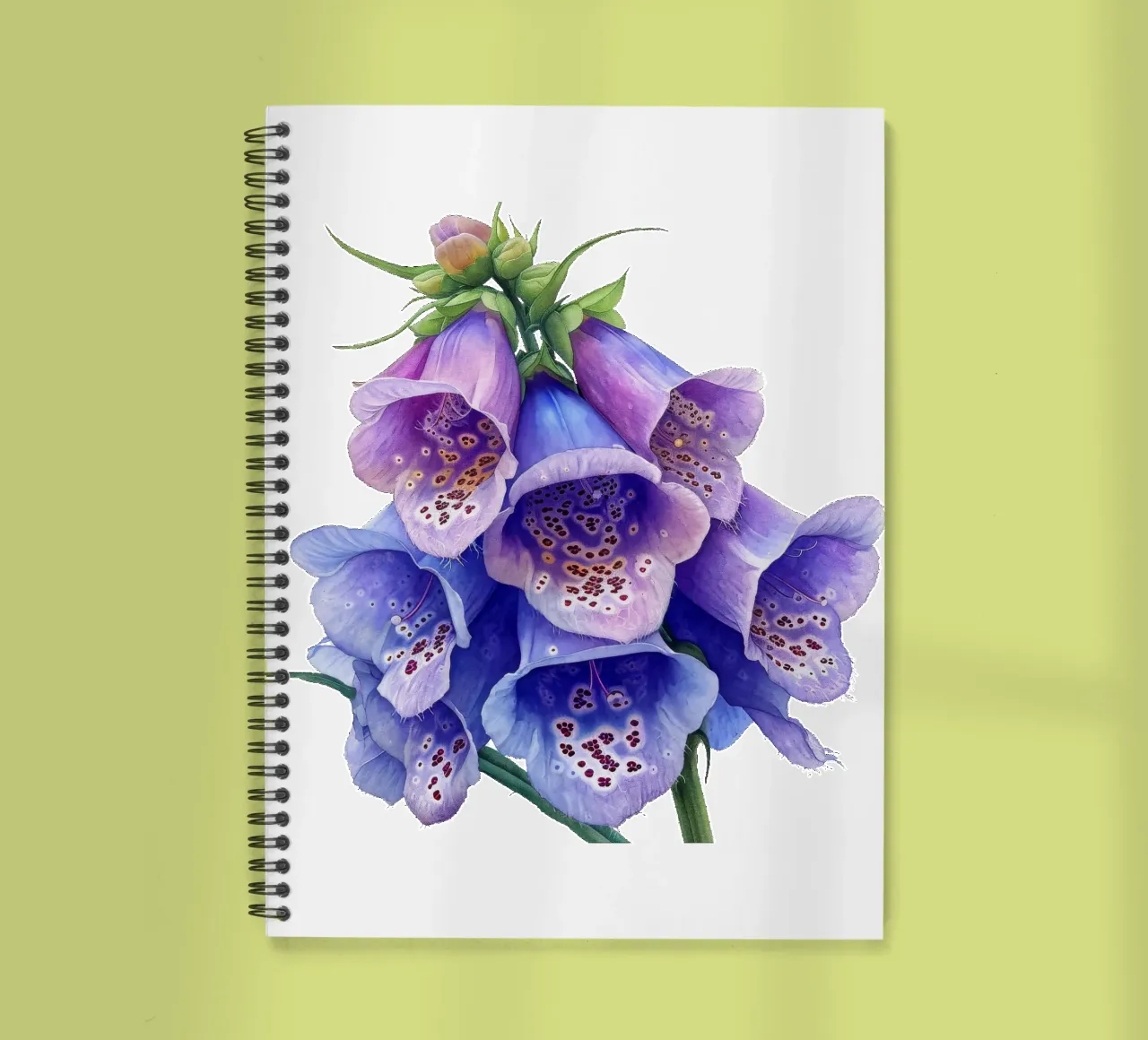 Foxglove Flower 3 spiral notebook by Bold Blooms