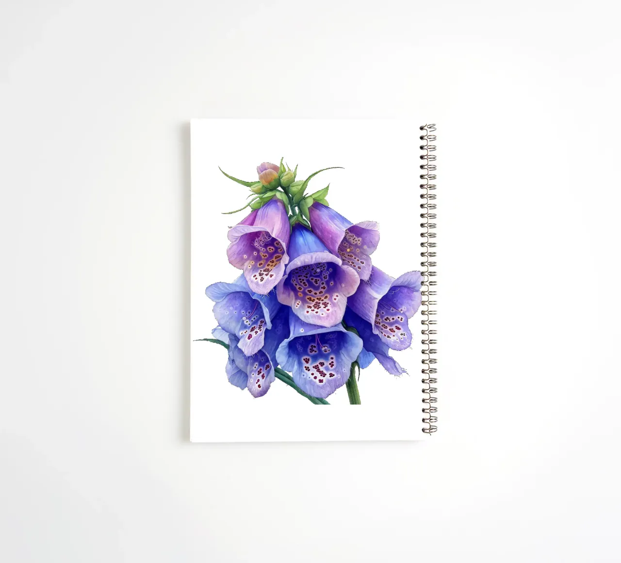 Foxglove Flower 3 spiral notebook by Bold Blooms