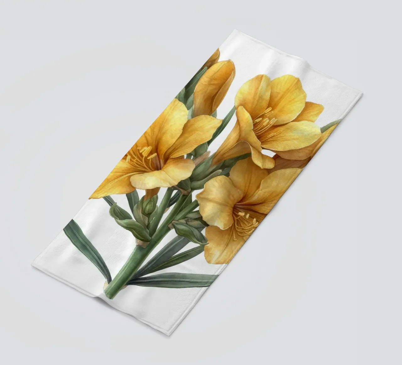 Freesienblüte 2 Strandtuch von Bold Blooms