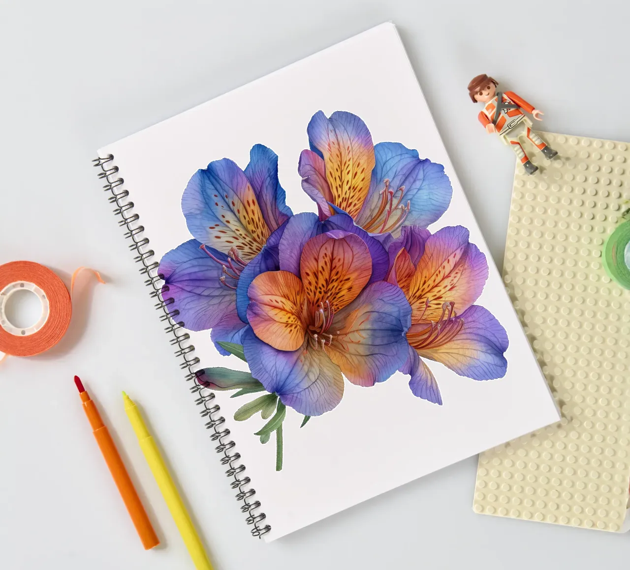 Freesia Flower 3 spiral notebook by Bold Blooms