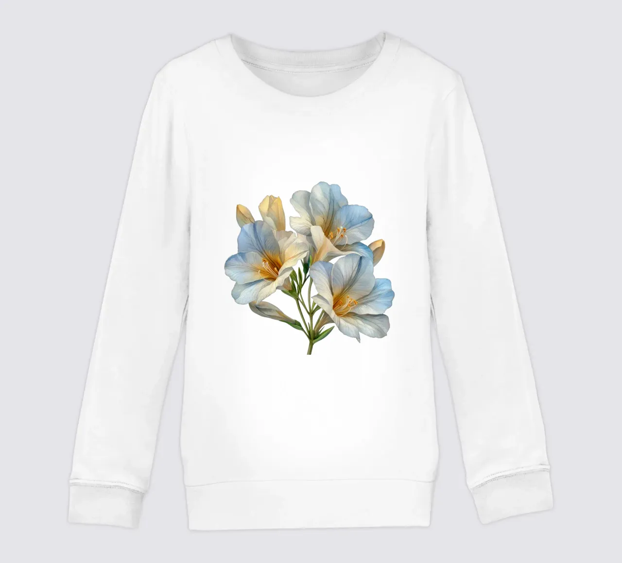 Freesia Flower 4 kids sweatshirt by Bold Blooms