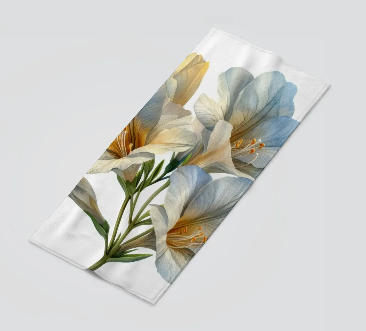 Fiore di fresia 4 telo mare da Bold Blooms