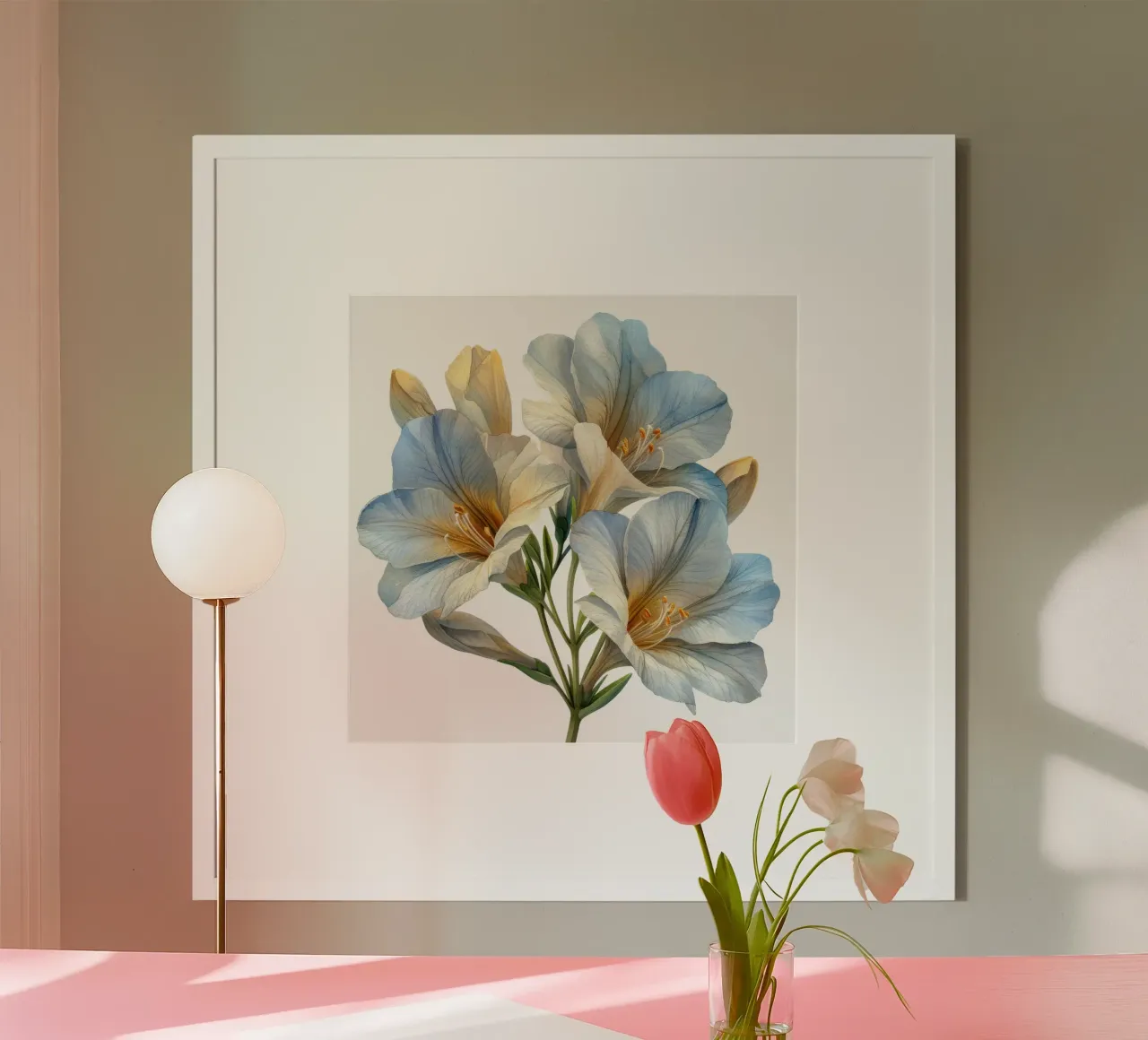 Freesia Flower 4 poster by Bold Blooms
